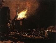 POEL, Egbert van der The Explosion of the Delft magazine af Germany oil painting reproduction